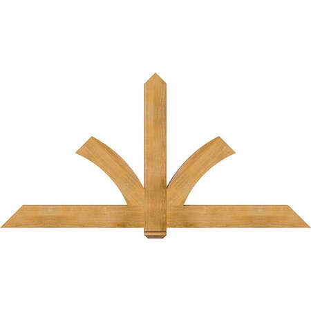 Ekena Millwork Redmond Rough Sawn Timber Gable Bracket, Western Red Cedar, 84"W x 42"H x 4"D x 6"F, 12/12 Pitch GBW084X42X0406RED00RWR